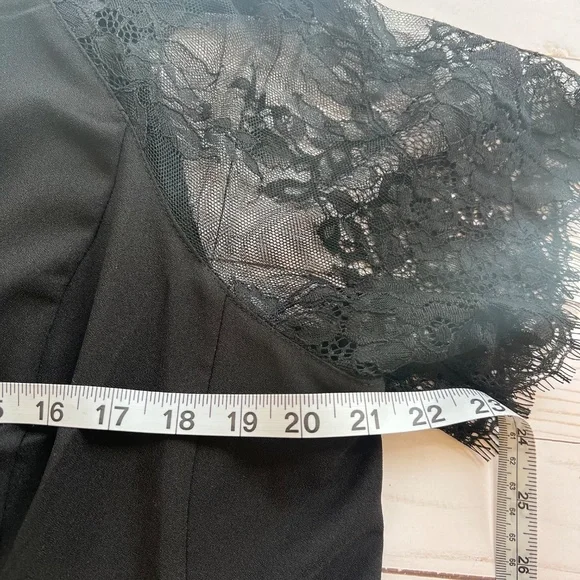 NWT Torrid Plus Size Black Crepe Lace Fit and Flare Top - Picture 7 of 14